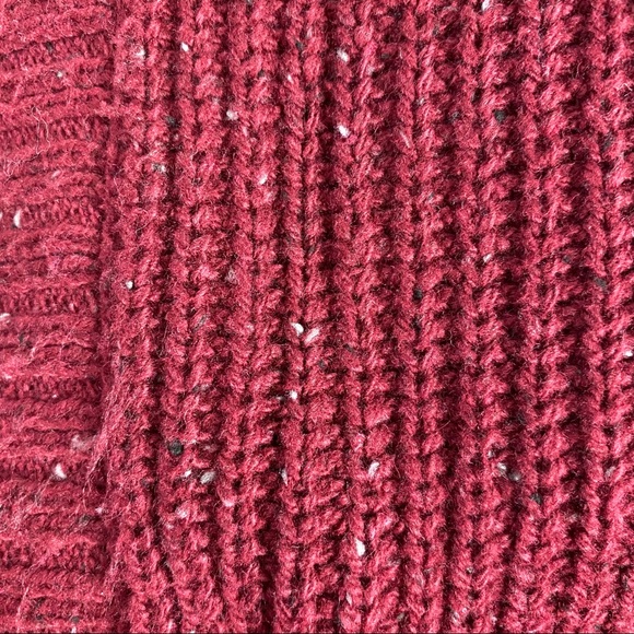 CJ Banks Lace Up Back Heathered Maroon Knit Sweater Cardigan Size 1X - Picture 3 of 11